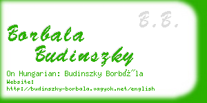 borbala budinszky business card